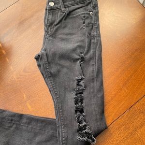 Express Black Distressed Midrise Jeans